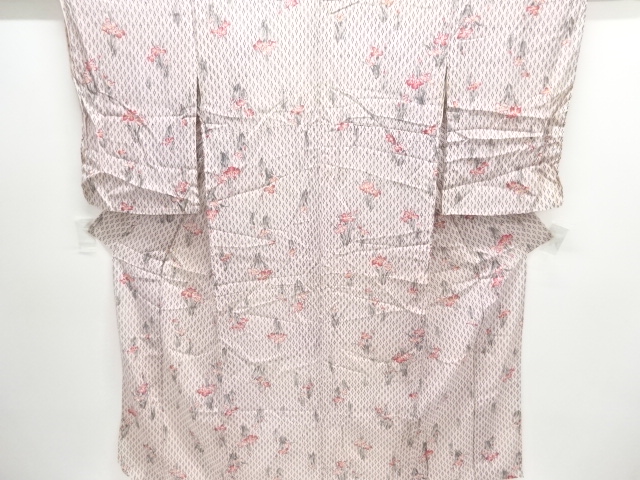 JAPANESE KIMONO / ANTIQUE KIMONO FOR SUMMER / FLORAL PLANTS